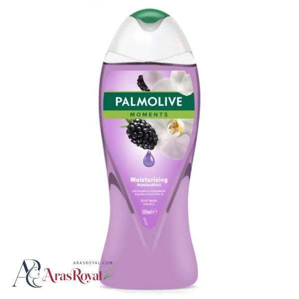 شامپو بدن پالمولیو Palmolive رایحه شاه توت و لوندر مدل Moments حجم 500 میل
