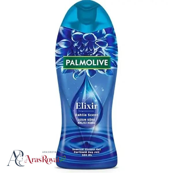 شامپو بدن هلندی پالمولیو Palmolive مدل Elixir رایحه گل آبی حجم 500 میل