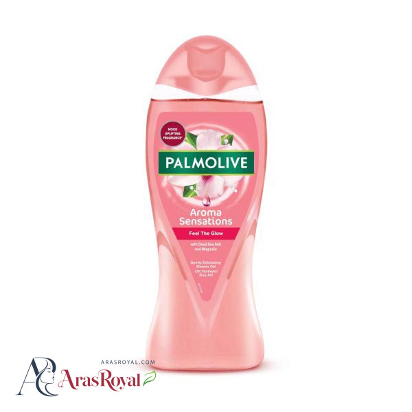 شامپو بدن پالمولیو Palmolive مدل Feel the Glow رایحه گل رز و خاک رس حجم 500 میل