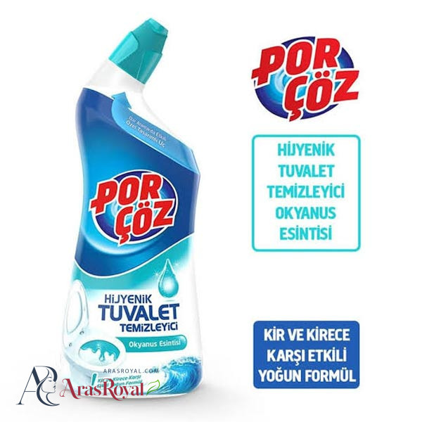 مایع تمیز کننده سرویس بهداشتی پورچوز POR COZ مدل EKSTRA GUCLU رایحه اقیانوس حجم 750 میل