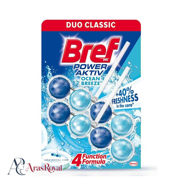 خوشبو کننده توالت فرنگی برف Bref مدل توپی رایحه اقیانوس بسته 8 عددی
