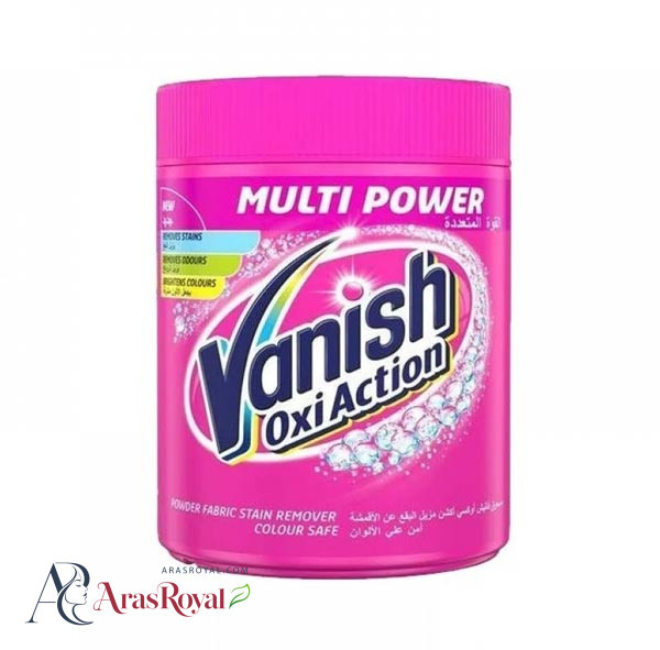 پودر لکه بر لباس ونیش Vanish مدل Oxi Action مناسب لباس های رنگی حجم 500 گرم
