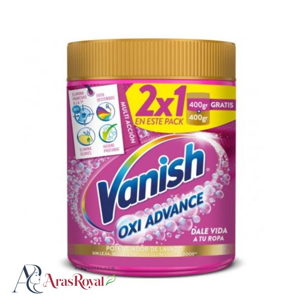 پودر لکه بر لباس ونیش Vanish مدل OXI ADVANCE مناسب لباس های رنگی حجم 900 گرم