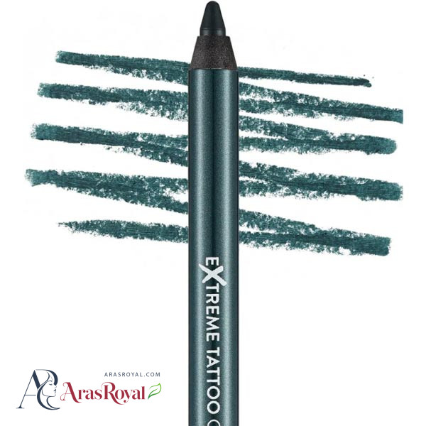 مداد چشم ژله ای ضد آب فلورمار Flormar مدل Extreme tattoo Gel Pencil رنگ Deep Green شماره 03