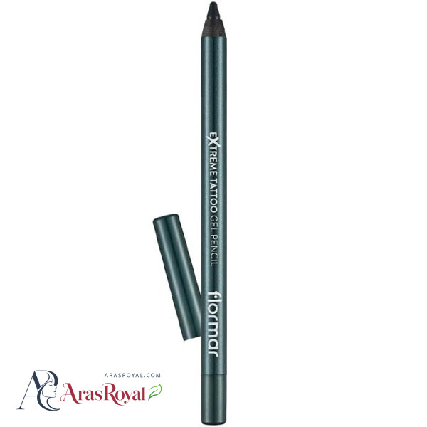 مداد چشم ژله ای ضد آب فلورمار Flormar مدل Extreme tattoo Gel Pencil رنگ Deep Green شماره 03