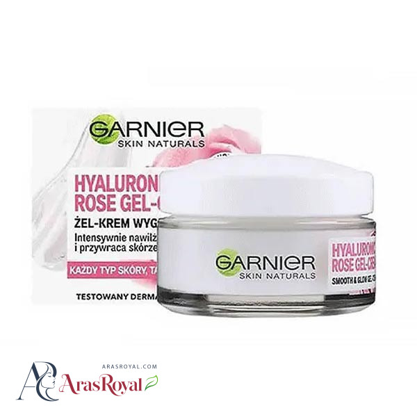 ژل کرم آبرسان عصاره گل رز گارنیر Garnier مناسب انواع پوست ها حجم 50 میل