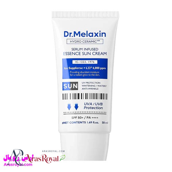 کرم ضد آفتاب آبرسان دکتر ملاکسین Dr.Melaxin مدل Hydro Ceramic حجم 50 میل