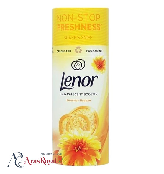 دانه های خوشبو کننده لباس لنور Lenor رایحه Summer Breeze (گلی و میوه ای) حجم 155 گرمی