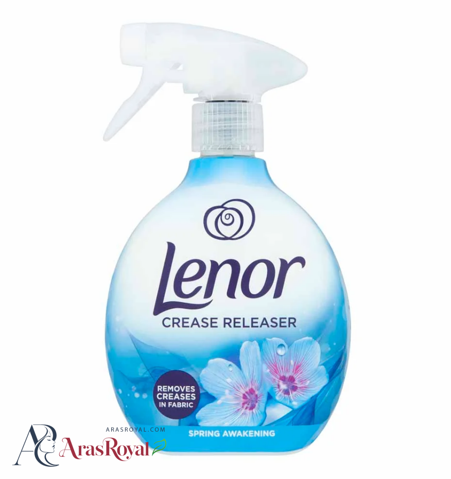 اسپری ضد چروک و اتو کننده لباس لنور Lenor رایحه Spring Awakening (گل های بهاری) حجم 500 میل