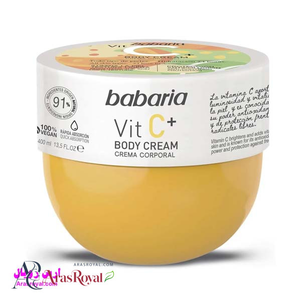 کره بدن باباریا babaria حاوی ویتامین C حجم 400 میل