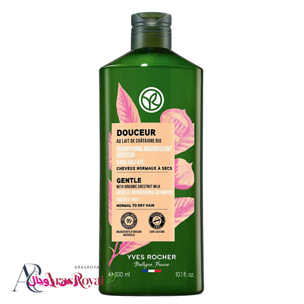 شامپو سر بدون سولفات ایوروشه Yves Rocher مناسب موهای نرمال تا خشک حجم 300 میل