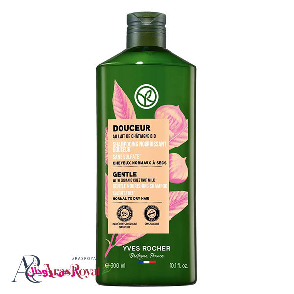 شامپو سر بدون سولفات ایوروشه Yves Rocher مناسب موهای نرمال تا خشک حجم 300 میل