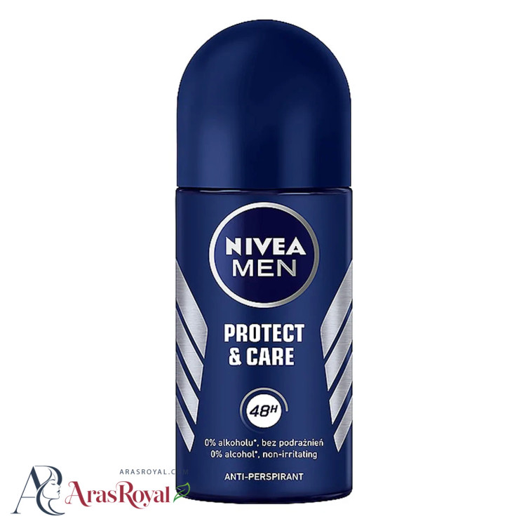 مام رولی مردانه نیوا Nivea مدل Protect & Care حجم 50 میل