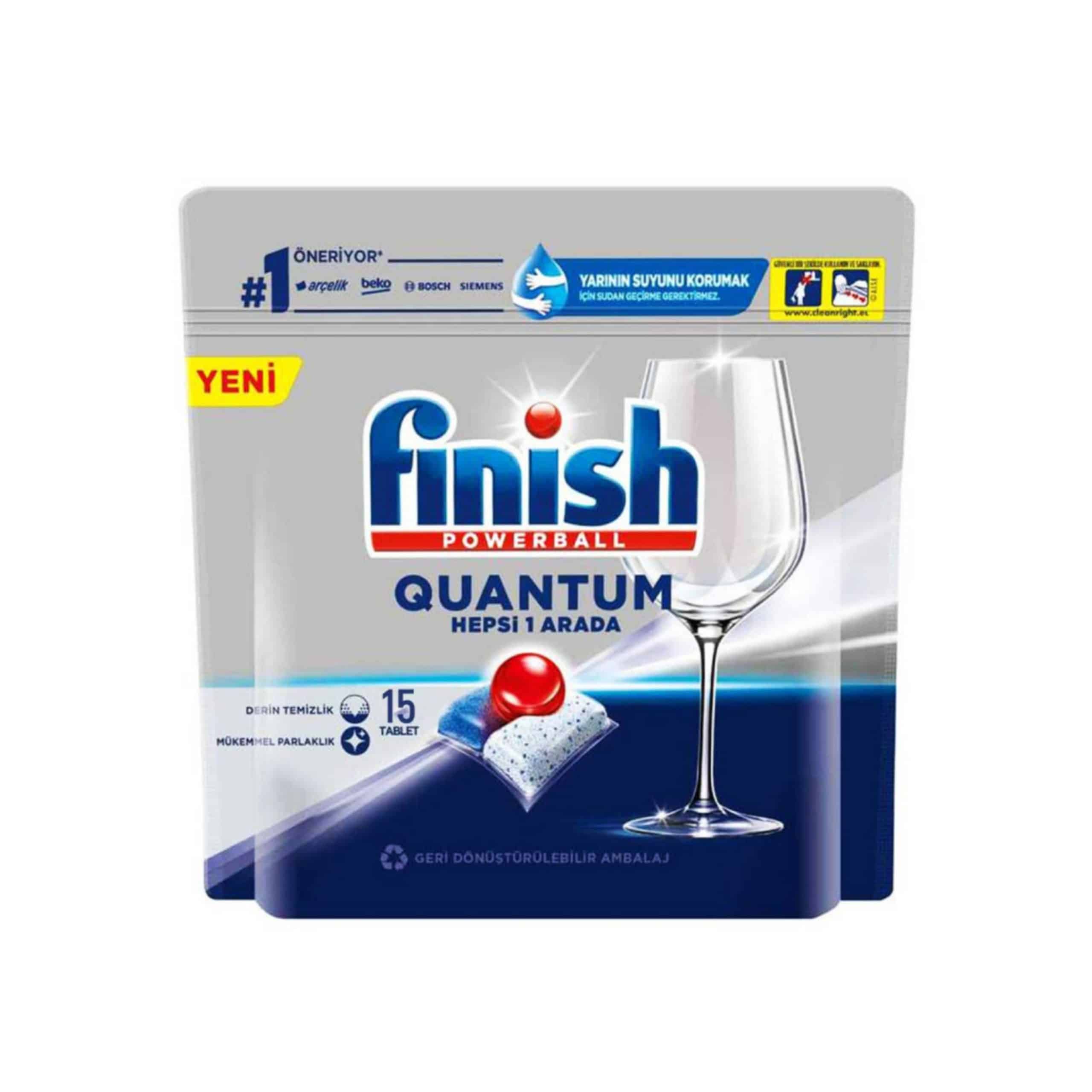 قرص ماشین ظرفشویی فینیش Finish مدل Quantom بسته 15 عددی