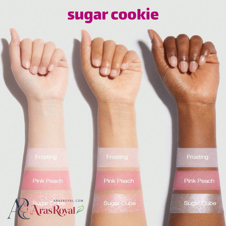 سایه 3 طبقه شیگلم Sheglam مدل Hello Kitty رنگ Sugar Cookie وزن 4.3 گرم