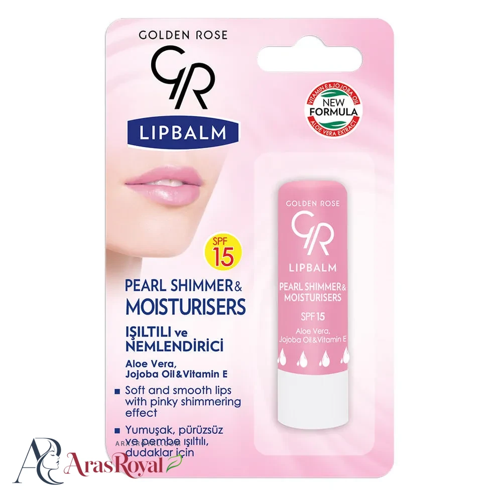 بالم لب رنگی گلدن رز Golden Rose مدل Pearl Shimmer