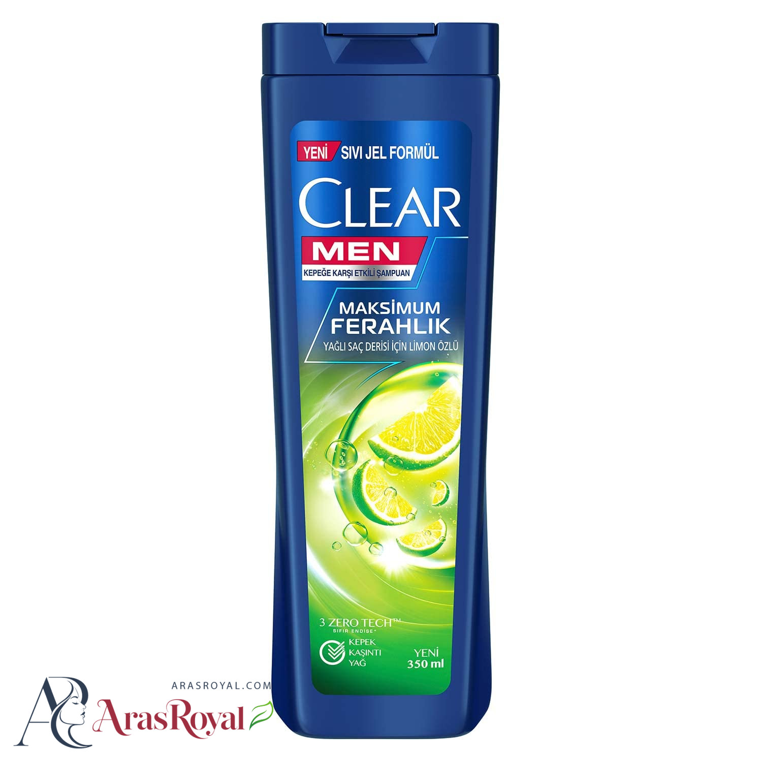 شامپو کلیر لیمویی مردانه 350 میل CLEAR MEN Maksimum ferahlik ضد شوره