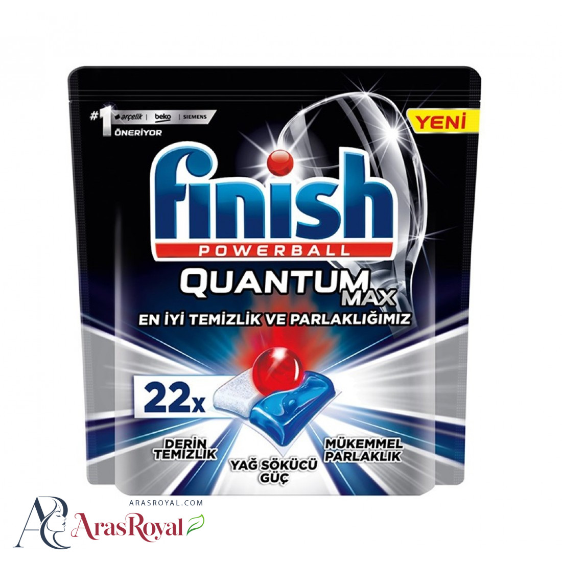 قرص ظرفشویی فیینیش کوانتوم مکس finish Quantom MAX بسته 22 عددی