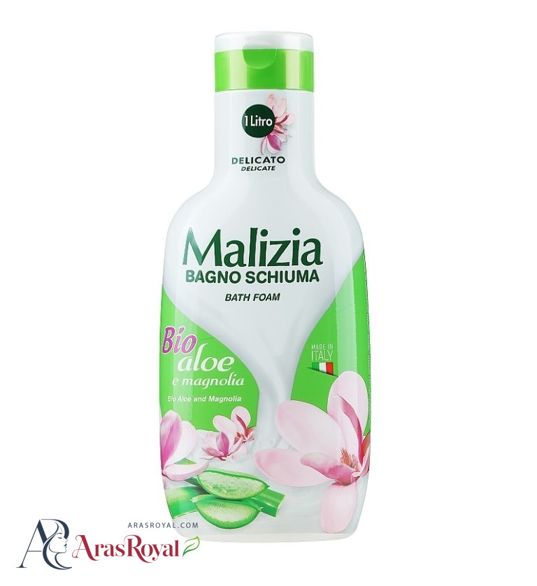 شامپو بدن مالزیا عصاره آلوئه ورا و گل مگنولیا حجم 1000 میل MALIZIA