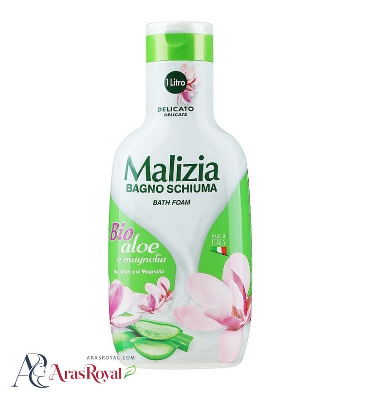 شامپو بدن مالزیا عصاره آلوئه ورا و گل مگنولیا حجم 1000 میل MALIZIA