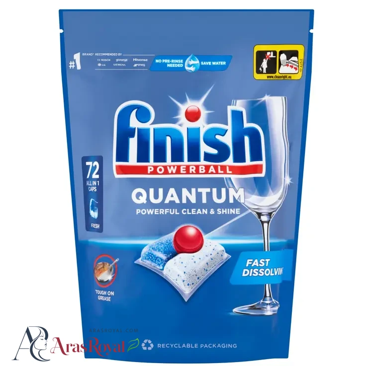 قرص ظرفشویی فیینیش finish بسته 72 عددی