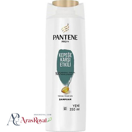 شامپو سر پنتن pantene ضد شوره قوی 3در1 مناسب انواع موها 350 میل مدل Kepege Karsi
