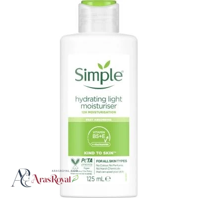 کرم آبرسان و مرطوب کننده لایت سیمپل پوست چرب Simple حجم 125 میل