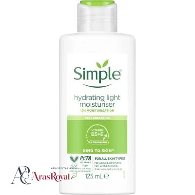 کرم آبرسان و مرطوب کننده لایت سیمپل پوست چرب Simple حجم 125 میل