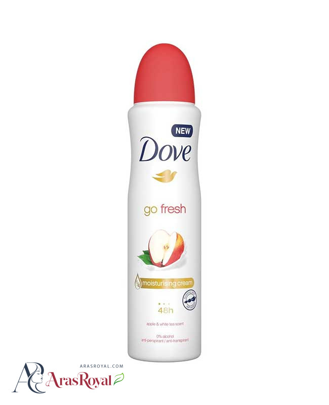 اسپری ضد تعریق زنانه داو Dove مدل apple and white tea حجم 250 میل
