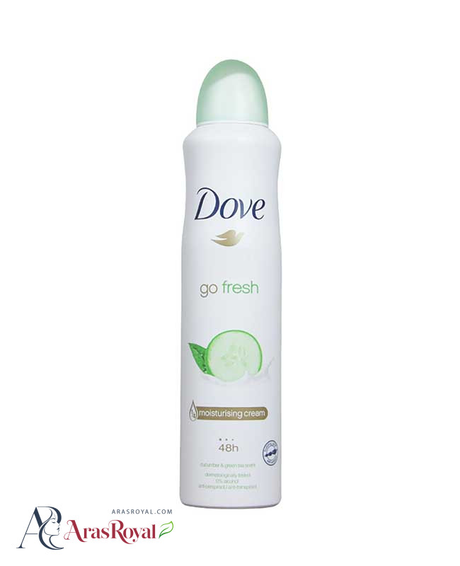 اسپری ضد تعریق زنانه داو Dove مدل cucumber and green tea حجم 250 میل