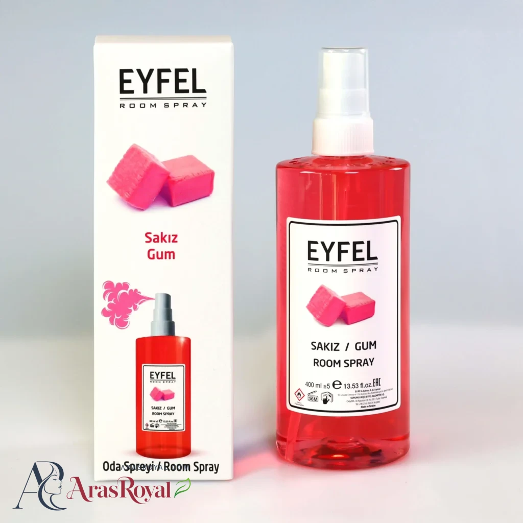 اسپری خوشبو کننده ایفل EYFEL رایحه آدامس SAKIZ حجم 400 میل