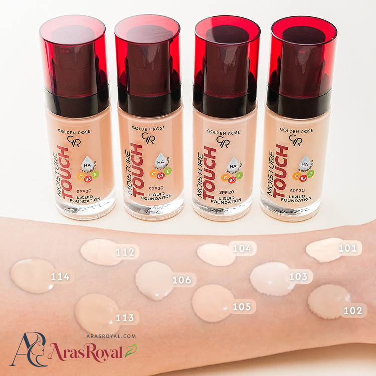 کرم پودر آبرسان گلدن رز مویسچر تاچ Golden Rose مدل Moisture Touch شماره 104
