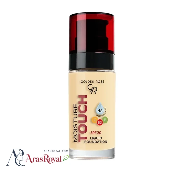 کرم پودر آبرسان گلدن رز مویسچر تاچ Golden Rose مدل Moisture Touch شماره 104