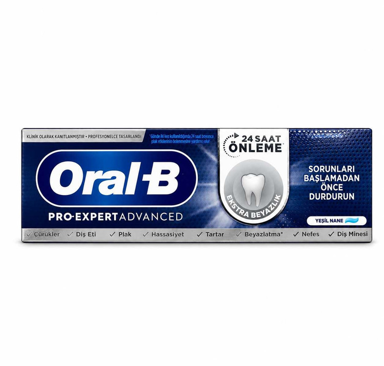 خمیر دندان سفیدکننده و محافظتکننده 24 ساعته اورال بی Pro-Expert Advanced حجم 75 میلیلیتر اورجینال محافظت کامل از 8 ناح