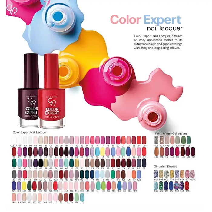 لاک ناخن گلدن رز مدل کالر اکسپرت موجود در چند شید Golden Rose Color Expert