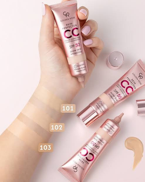 سیسی کرم گلدن رز مدل Skin Perfector CC SPF50