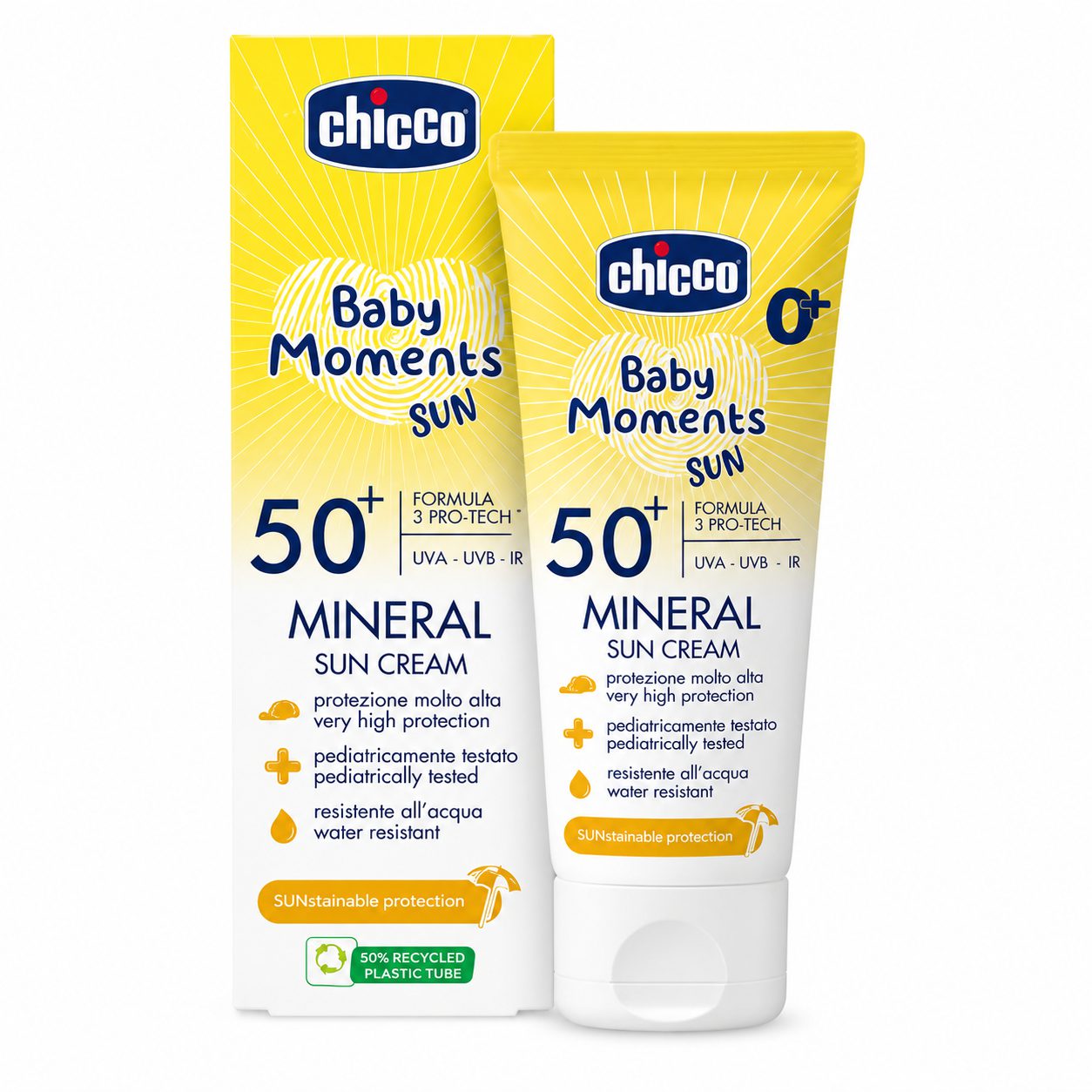 کرم ضد آفتاب مینرال کودک چیکو SPF 50+ حجم 75 میل اورجینال