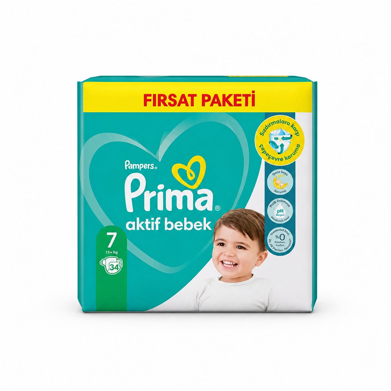 پوشک پریما پمپرز ترک سایز 7 بسته 34 عددی