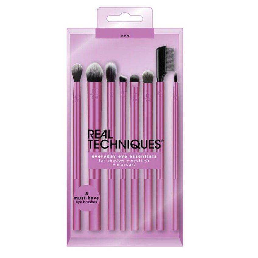 ست براش چشم ریل تکنیک مدل Everyday Eye Essentials مجموعه 8 عددی براش آرایشی چشم