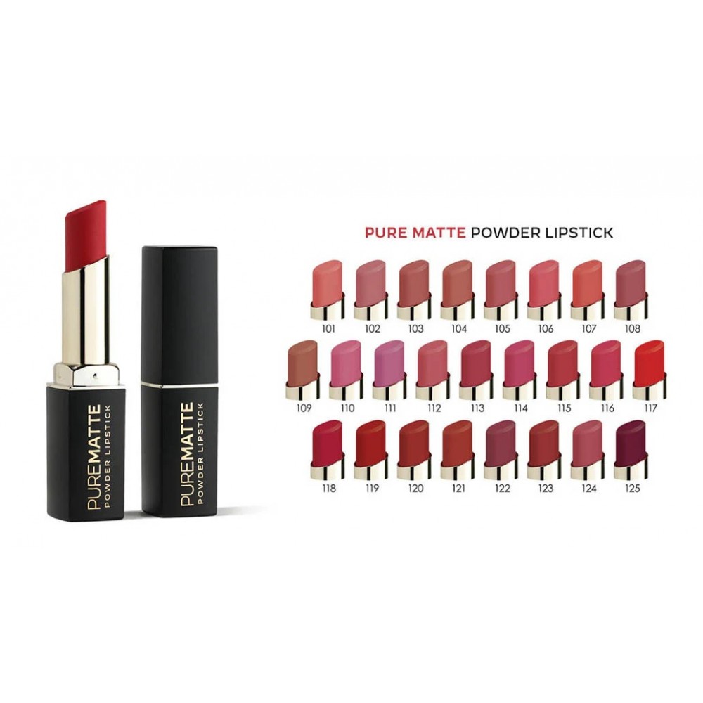 رژ لب مات پودری گلدن رز Pure Matte Powder Lipstick