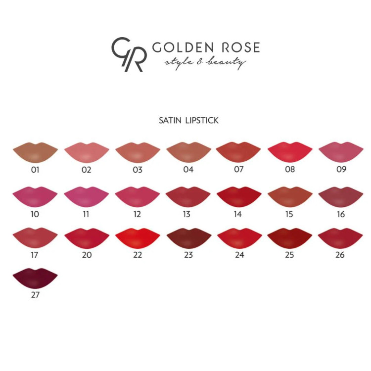 رژ لب ساتین گلدن رز Satin Lipstick