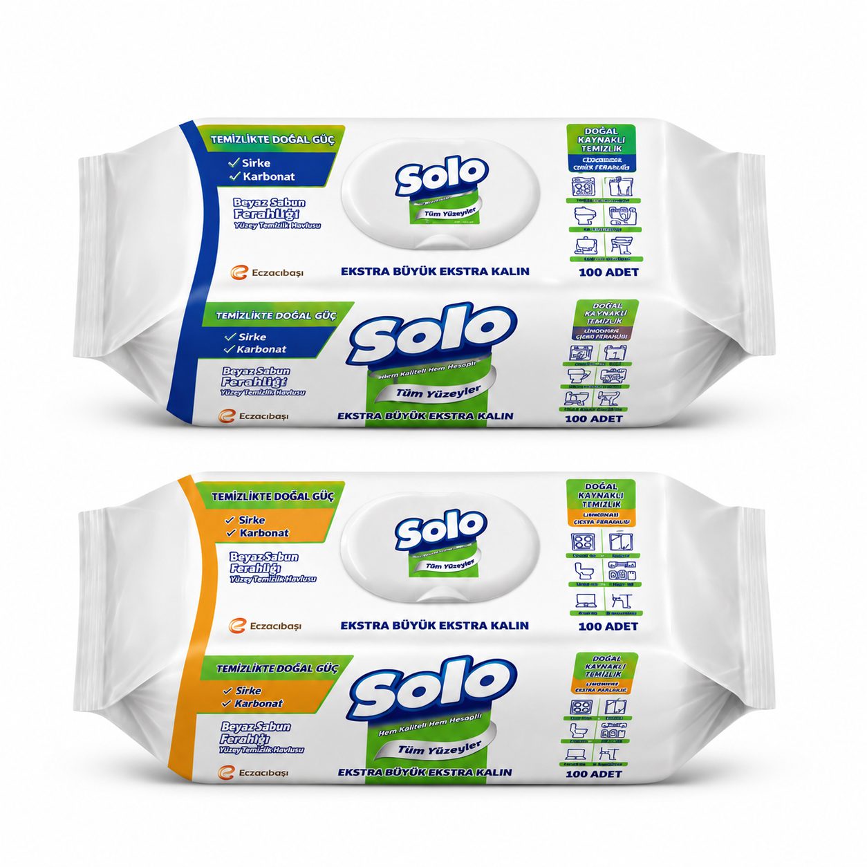 دستمال مرطوب چندمنظوره سطوح سولو 100 عددی Solo Multi Surface Cleaning Wipes اورجینال واردات قانونی ارسال از منطقه آزاد ا