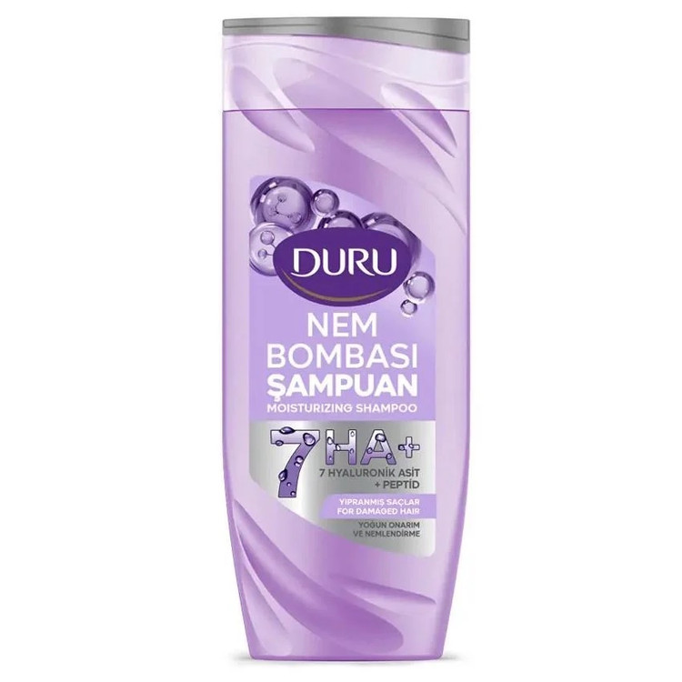 شامپو آبرسان مو دورو مدل Nem Bombası 7HA+ حجم 400 میل اورجینال Duru Moisturizing Shampoo واردات قانونی ارسال از منطقه آز
