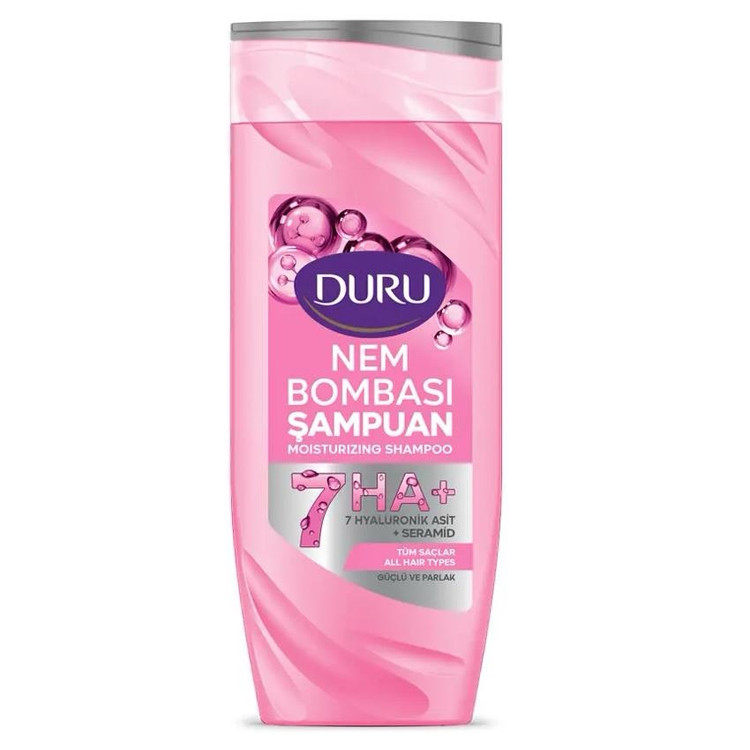 شامپو آبرسان مو دورو مدل Nem Bombası 7HA+ حجم 400 میل اورجینال Duru Moisturizing Shampoo واردات قانونی ارسال از منطقه آز