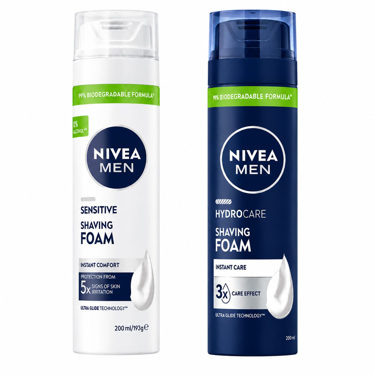 فوم اصلاح صورت مردانه نیوآ من مدلهای Sensitive و Hydrocare NIVEA Men Shaving Foam Sensitive Hydrocare 200ml