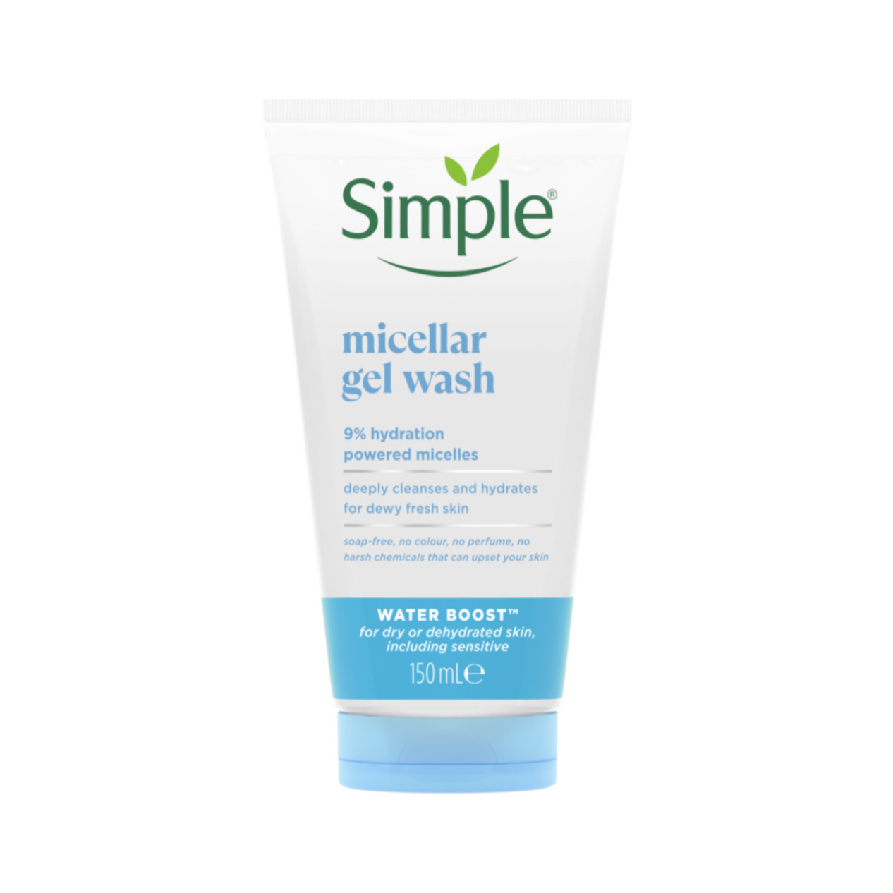 ژل شستشوی صورت میسلار واتر بوست آبرسان سیمپل Simple Micellar Gel Wash Water Boost سیمپل 150ml