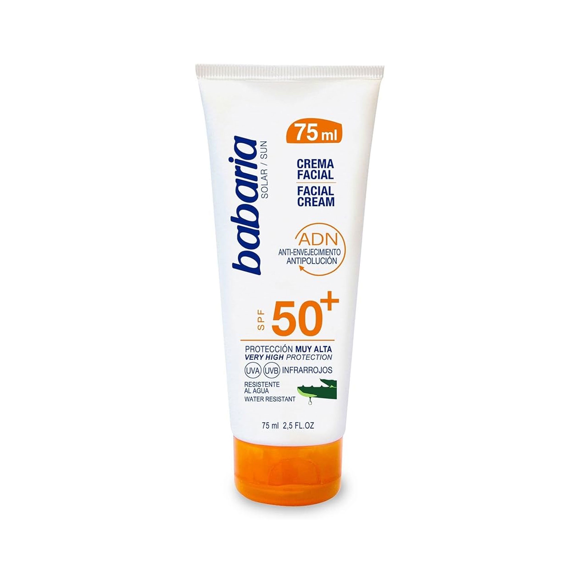 کرم ضد آفتاب صورت باباریا مدل ضد آلودگی Babaria Solar Facial Cream Anti Pollution SPF50+ باباریا حجم 75 میل اورجینال