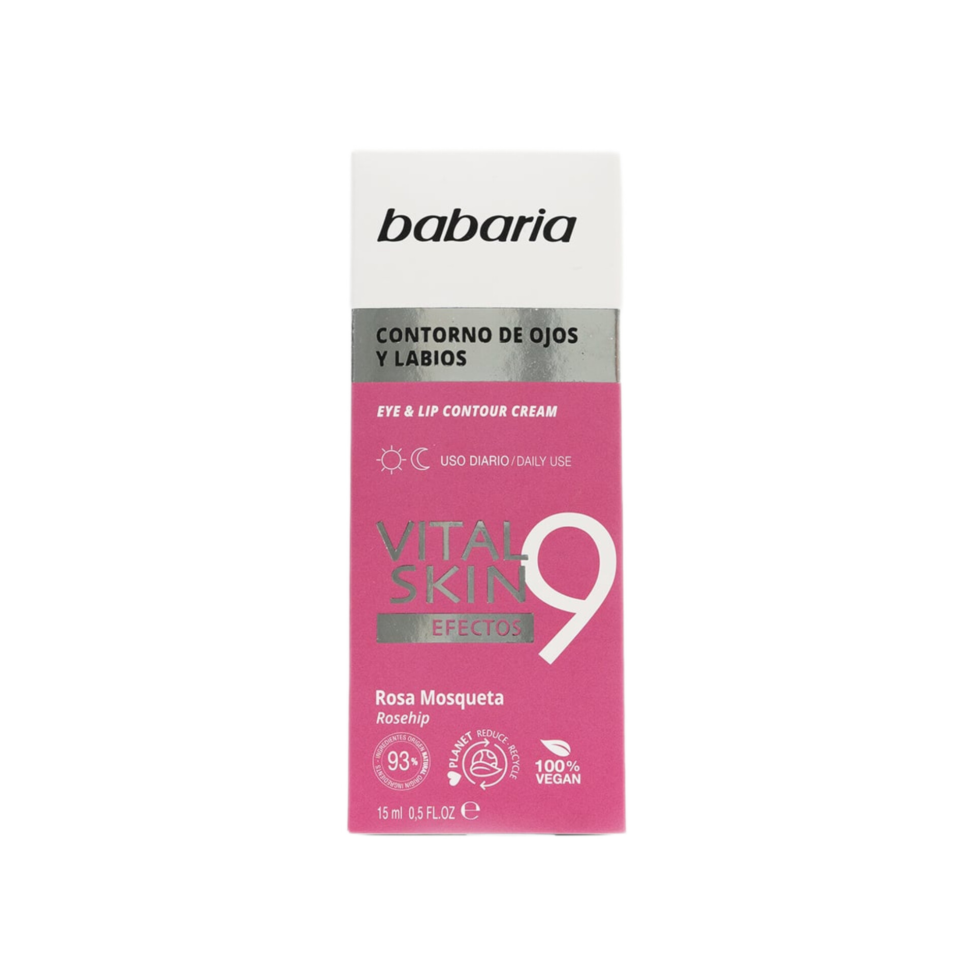 کرم 9 کاره دور چشم و لب باباریا حجم 15 میل اورجینال Babaria Vital Skin 9 Effects Eye &amp; Lip Contour Cream 15ml