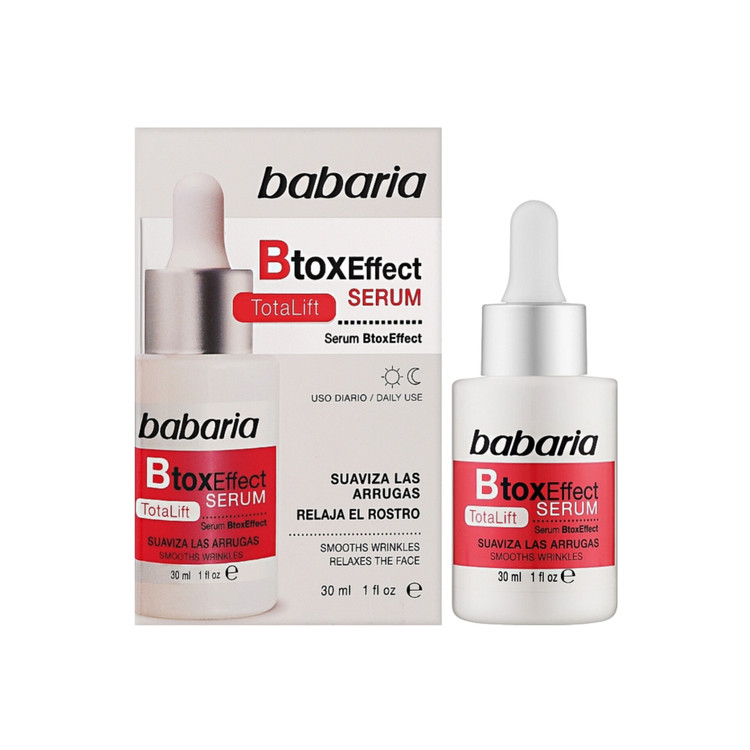 سرم ضد چروک و لیفت بوتاکس باباریا حجم 30 میل اورجینال Babaria Btox Effect Total Lift Serum 30ml