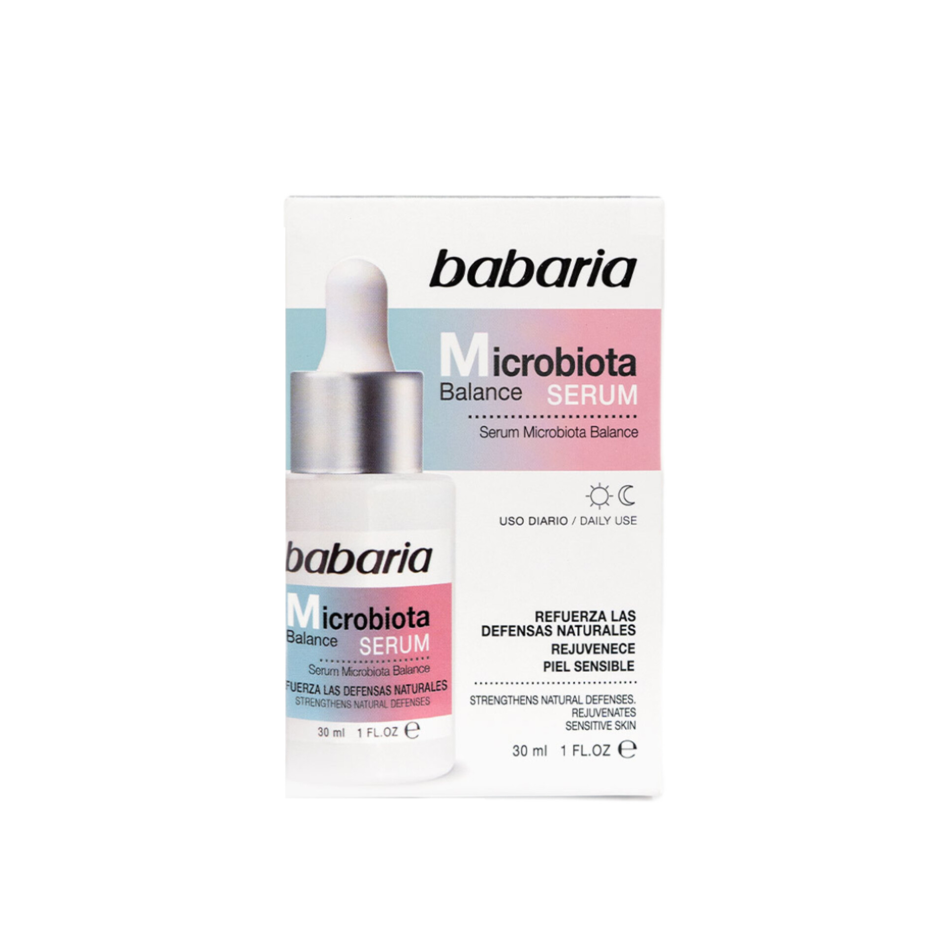 سرم احیا کننده صورت باباریا حاوی میکروبیوتا حجم 30 میل اورجینال Babaria Microbiota Balance Serum 30ml